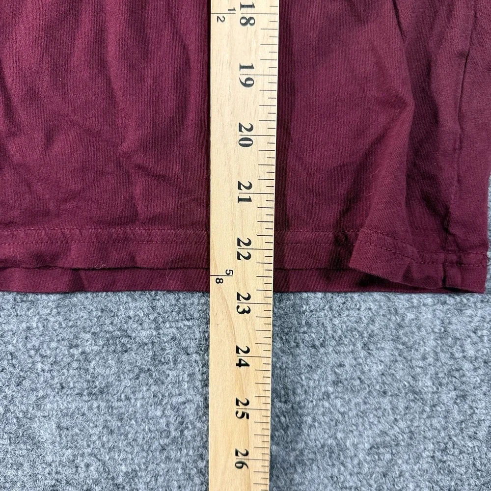 Polo Ralph Lauren Shirt Mens Small Burgundy Hooded Long Sleeve POLO Applique